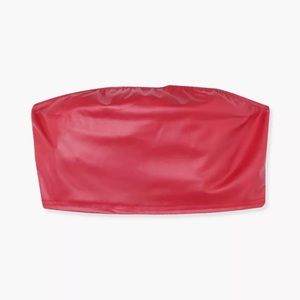 Red Boohoo Bandeau Top